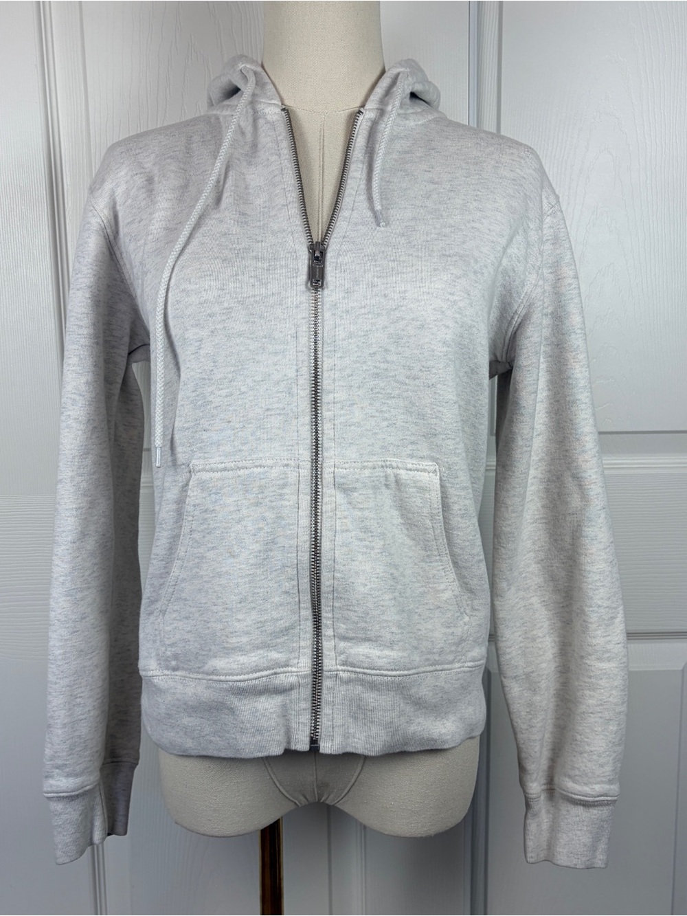 Brandy Melville John galt Light Gray Full-Zip Hoodie